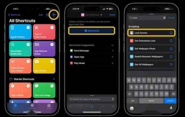 大丰苹果14锁屏维修店分享iPhone14升级iOS16.4后如何创建锁屏快捷方式 